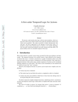 A first-order Temporal Logic for Actions