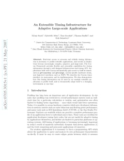 An Extensible Timing Infrastructure for Adaptive Large-scale
  Applications