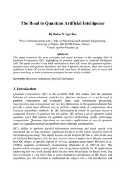 The Road to Quantum Artificial Intelligence