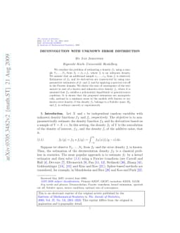 Deconvolution with unknown error distribution