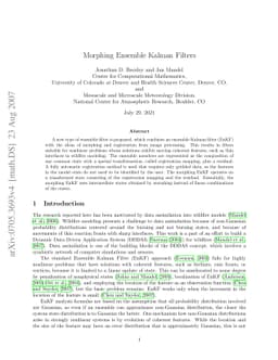 Morphing Ensemble Kalman Filters
