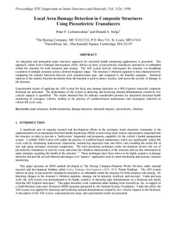 Local Area Damage Detection in Composite Structures Using Piezoelectric
  Transducers