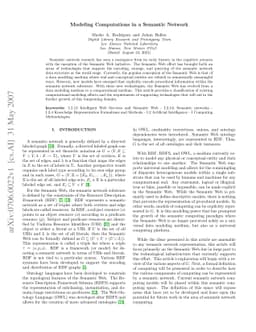 Modeling Computations in a Semantic Network