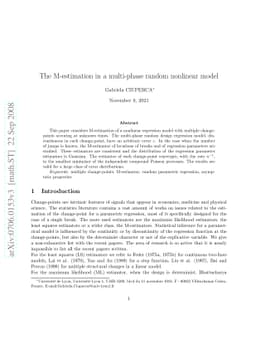 The M-estimator in a multi-phase random nonlinear model