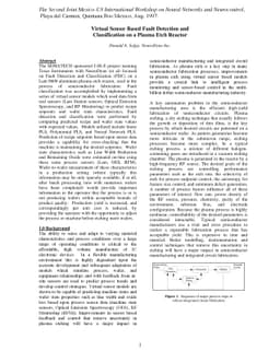 Virtual Sensor Based Fault Detection and Classification on a Plasma Etch
  Reactor