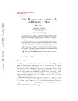 False discovery rate control with multivariate $p$-values