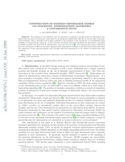 Construction of Bayesian Deformable Models via Stochastic Approximation
  Algorithm: A Convergence Study