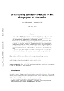 Bootstrapping confidence intervals for the change-point of time series