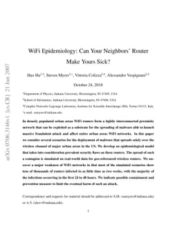 WiFi Epidemiology: Can Your Neighbors' Router Make Yours Sick?