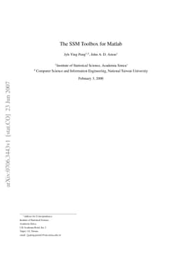 The SSM Toolbox for Matlab