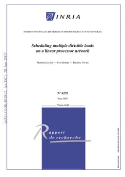 Scheduling multiple divisible loads on a linear processor network
