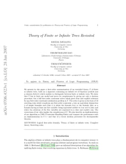 Theory of Finite or Infinite Trees Revisited