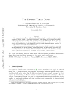 The random Tukey depth