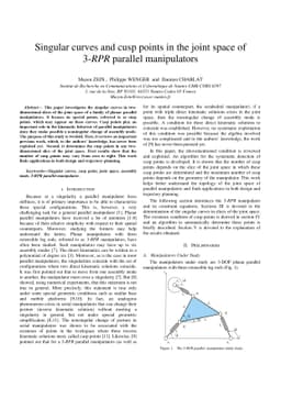Singular curves and cusp points in the joint space of 3-RPR parallel
  manipulators