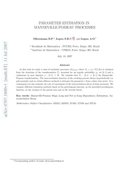 Parameter Estimation in Manneville-Pomeau Processes