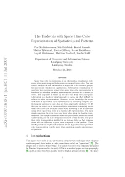 The Trade-offs with Space Time Cube Representation of Spatiotemporal
  Patterns
