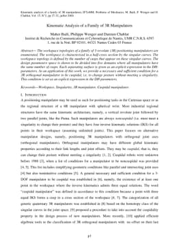 Kinematic Analysis of a Family of 3R Manipulators