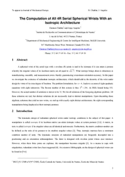 The Computation of All 4R Serial Spherical Wrists With an Isotropic
  Architecture