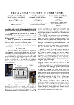Passive Control Architecture for Virtual Humans
