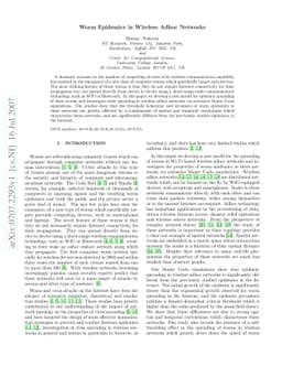 Worm Epidemics in Wireless Adhoc Networks