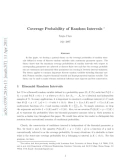 Coverage Probability of Random Intervals