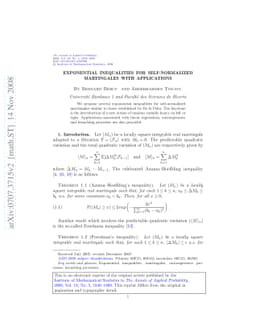 Exponential inequalities for self-normalized martingales with
  applications