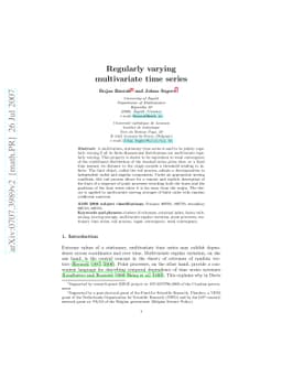 Regularly varying multivariate time series