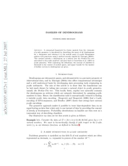 Families of dendrograms