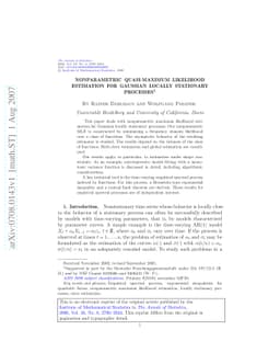 Nonparametric quasi-maximum likelihood estimation for Gaussian locally
  stationary processes