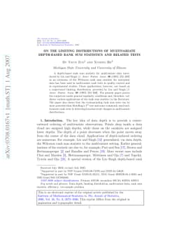 On the limiting distributions of multivariate depth-based rank sum
  statistics and related tests