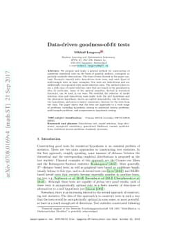 Data-driven goodness-of-fit tests