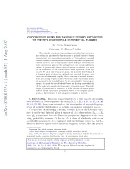Convergence rates for Bayesian density estimation of
  infinite-dimensional exponential families