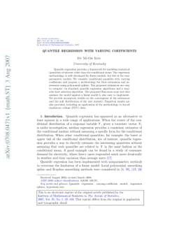 Quantile regression with varying coefficients