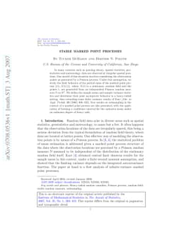 Stable marked point processes