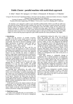 Public Cluster : parallel machine with multi-block approach