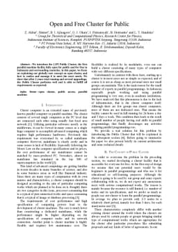 Open and Free Cluster for Public