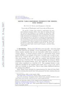 Monte Carlo likelihood inference for missing data models