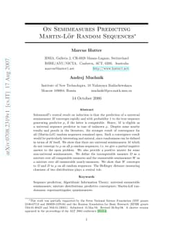 On Semimeasures Predicting Martin-Loef Random Sequences