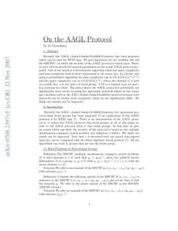 On the AAGL Protocol