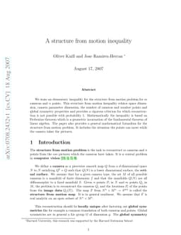A structure from motion inequality