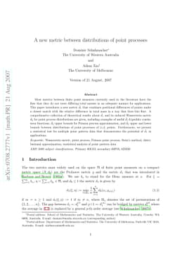 A new metric between distributions of point processes