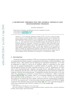 A Dichotomy Theorem for General Minimum Cost Homomorphism Problem