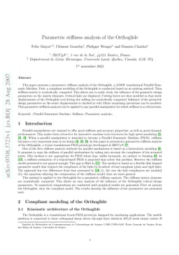 Parametric Stiffness Analysis of the Orthoglide