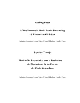 A Non Parametric Model for the Forecasting of the Venezuelan Oil Prices