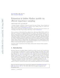 Estimation in hidden Markov models via efficient importance sampling