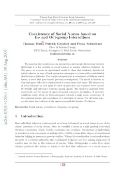 Coexistence of Social Norms based on In- and Out-group Interactions