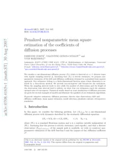 Penalized nonparametric mean square estimation of the coefficients of
  diffusion processes