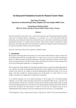 An Integrated Simulation System for Human Factors Study