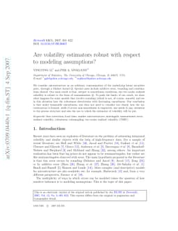 Are volatility estimators robust with respect to modeling assumptions?