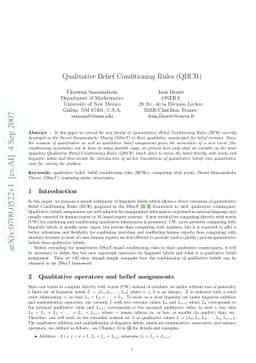 Qualitative Belief Conditioning Rules (QBCR)
